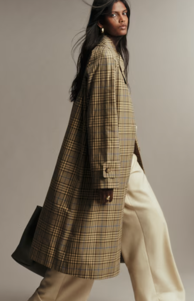 Check Trench Coat
