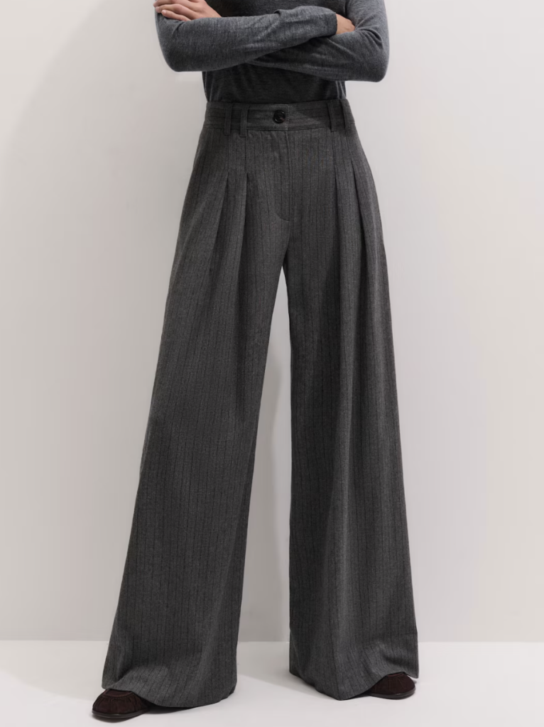 Grey Wide-Leg Trousers