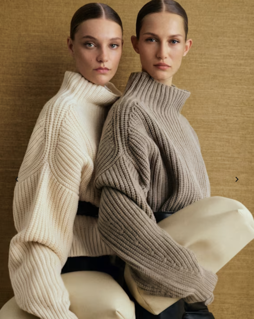 Mock Neck Jumper in Taupe