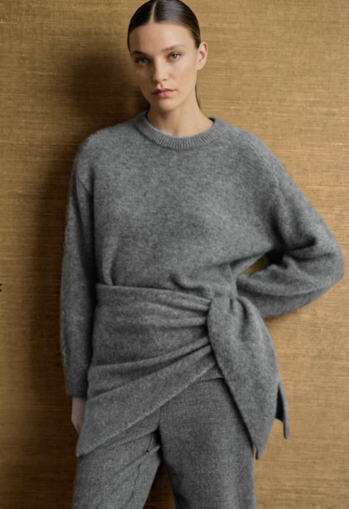 Scar Detail Jumper in Grey