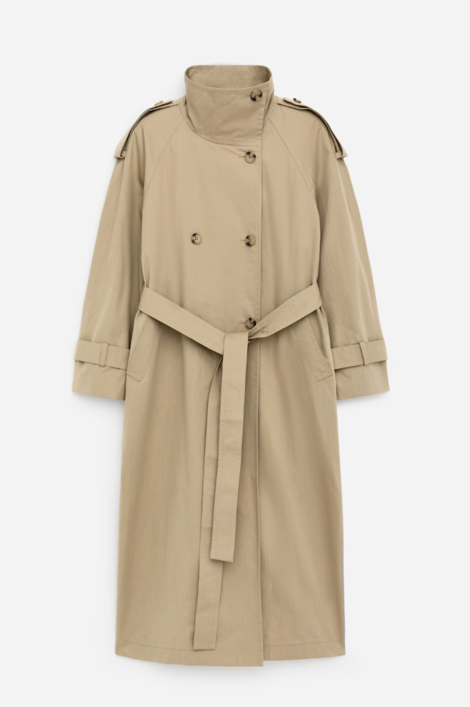 Trench Coat With Detachable Shawl
