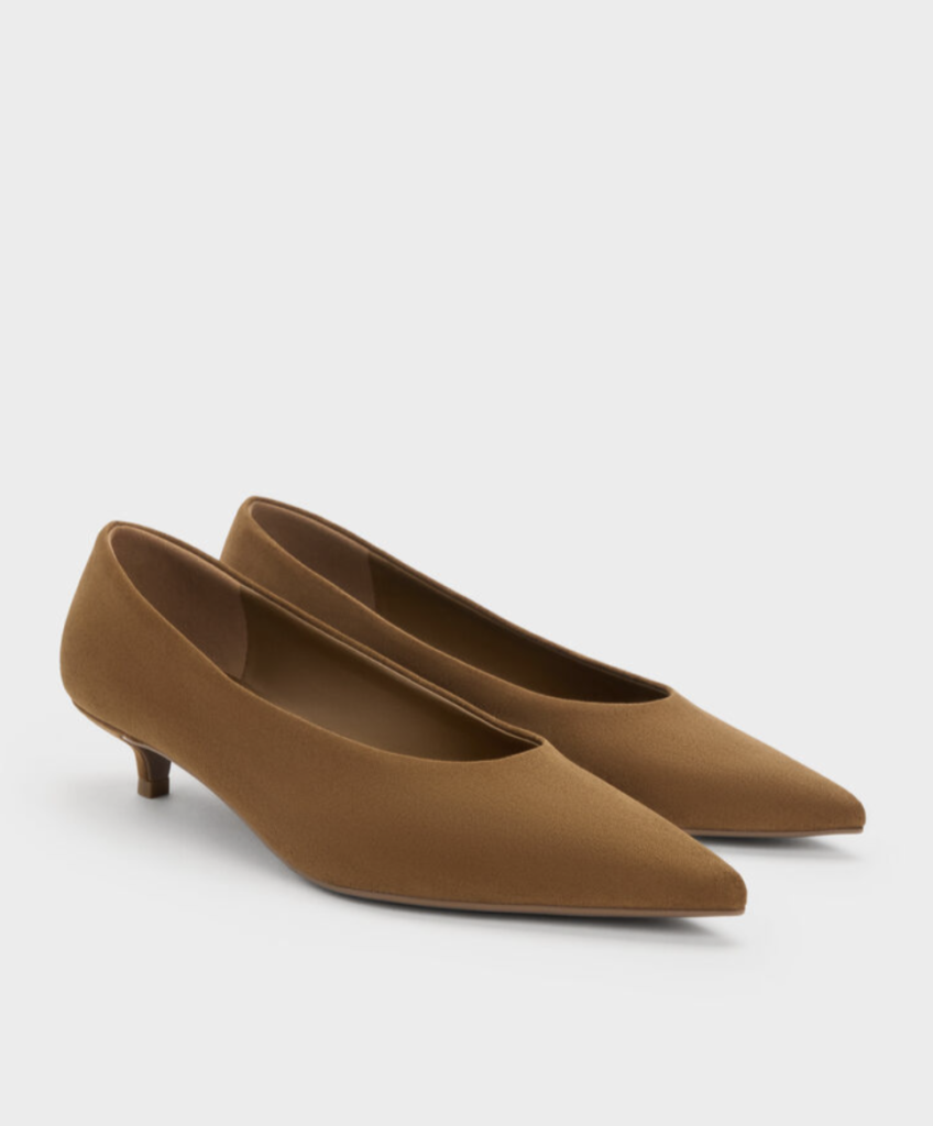 Faux Suede Kitten Heels
