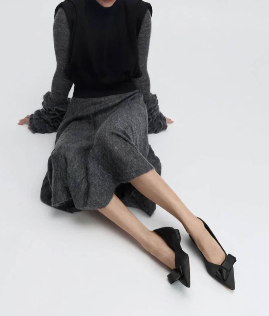Pointed Toe Bow Ballet Flats