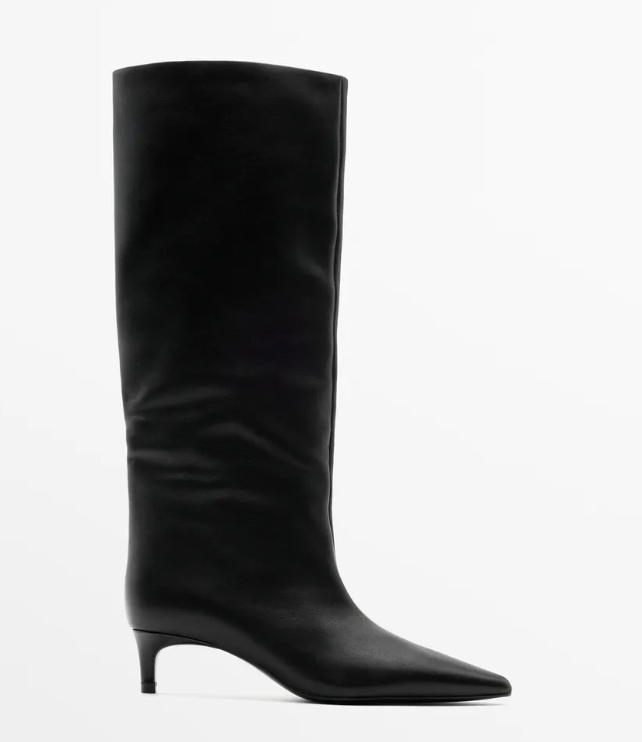Low Heel Knee-High Boots