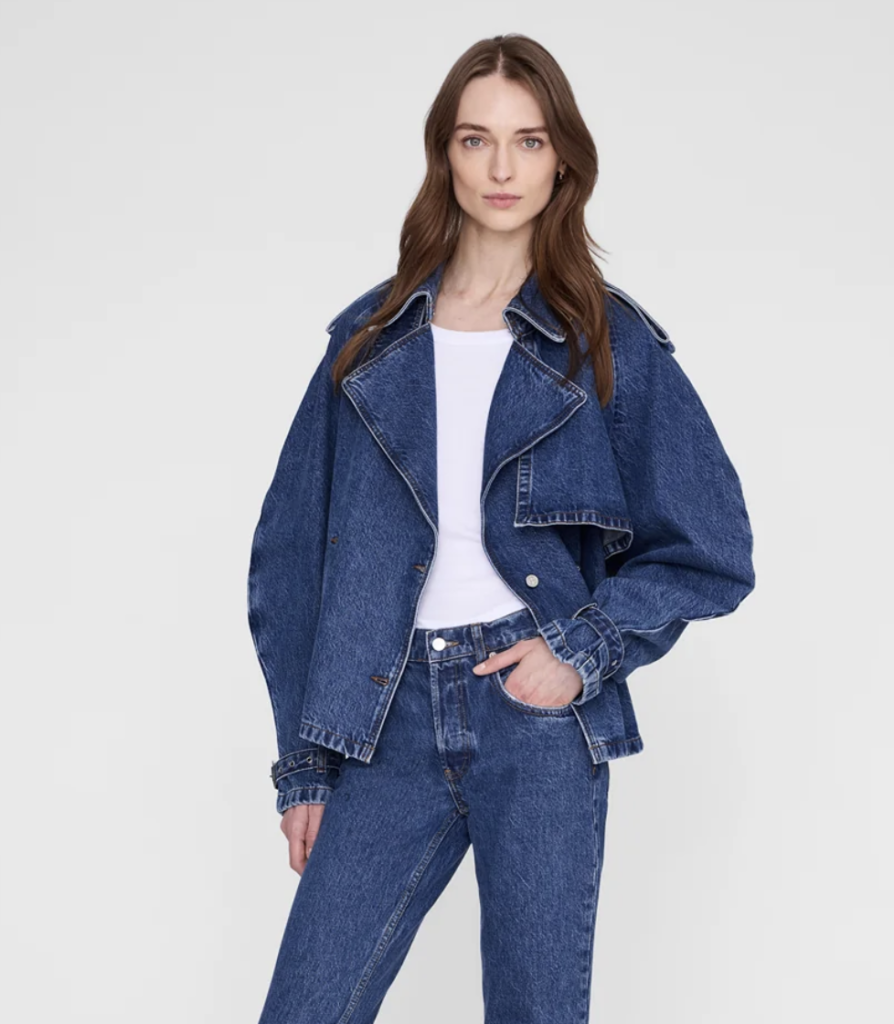 Trench Style Denim Jacket