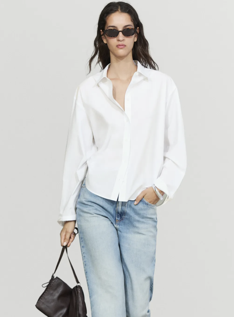 Back Detail Cotton Poplin Shirt