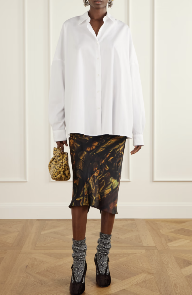 Dries Van Noten Cotton Poplin White Shirt
