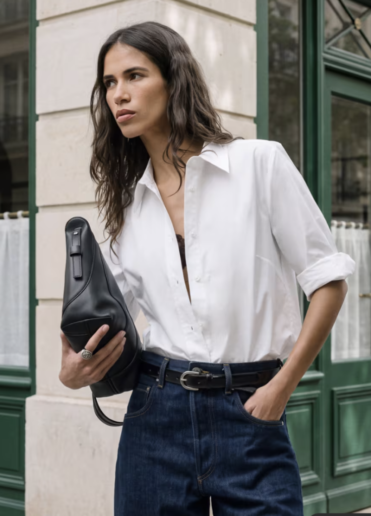 Chic For Less Slim White Shirt