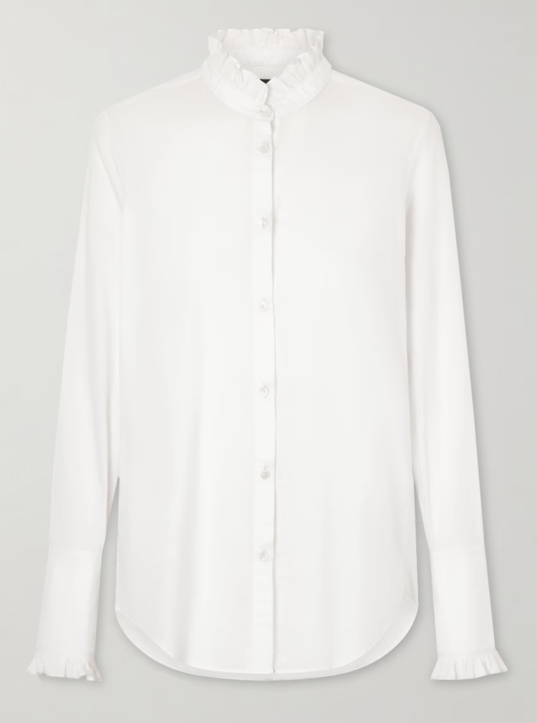 Nili Lotan Ruffle Collar Shirt