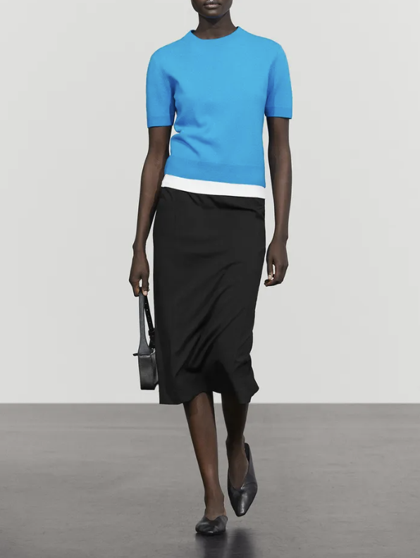 Straight Black Midi Skirt