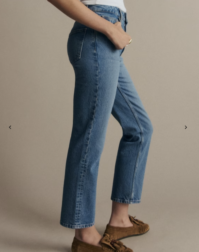 Cropped Straight-Leg Jeans