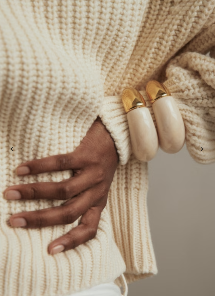 Ecru & Gold Bracelet