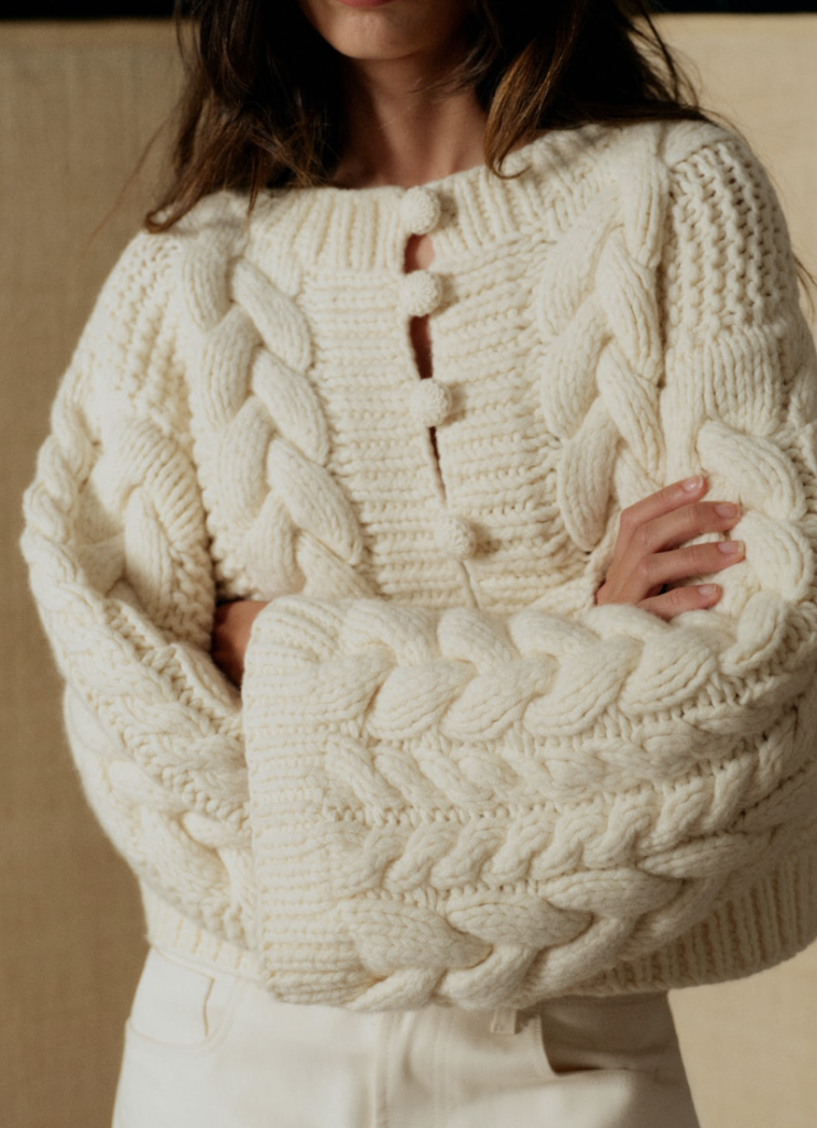Chunky Cotton Blend Winter Cardigan