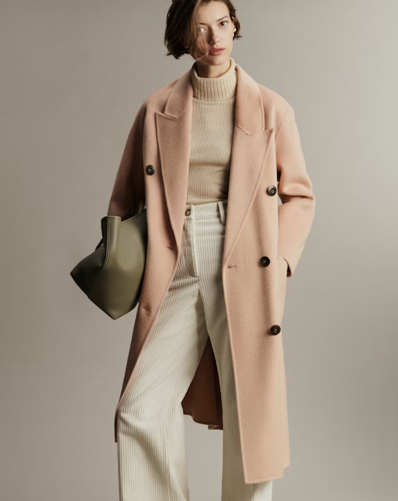 Soft Pink Wool Coat