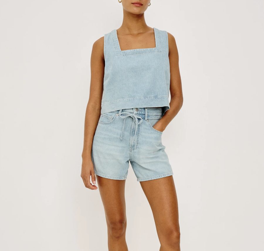 Light Wash Denim Shorts