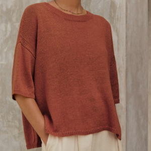 Short-Sleeve Sweater Délavé Linen