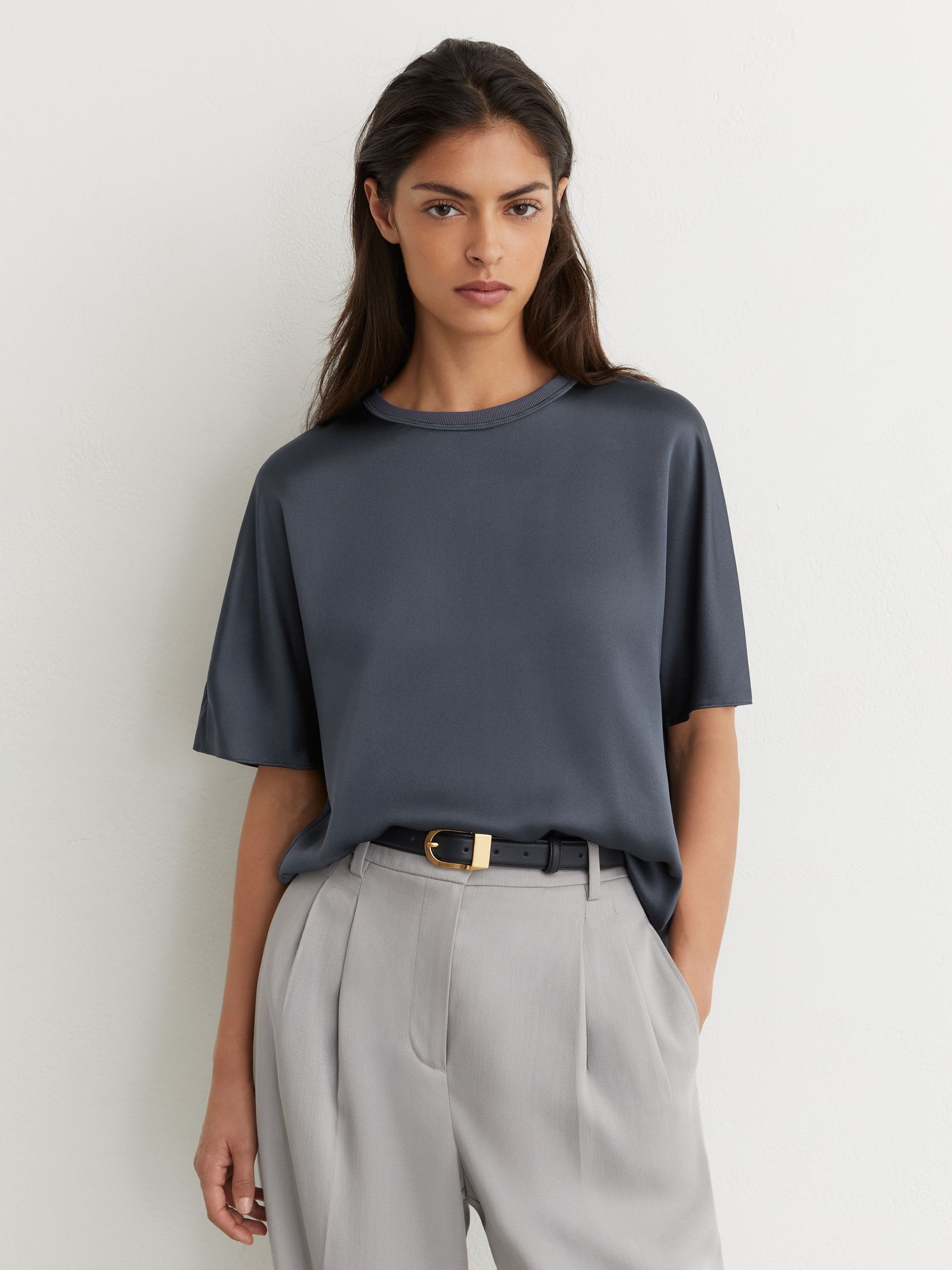Silk Short Sleeve Top