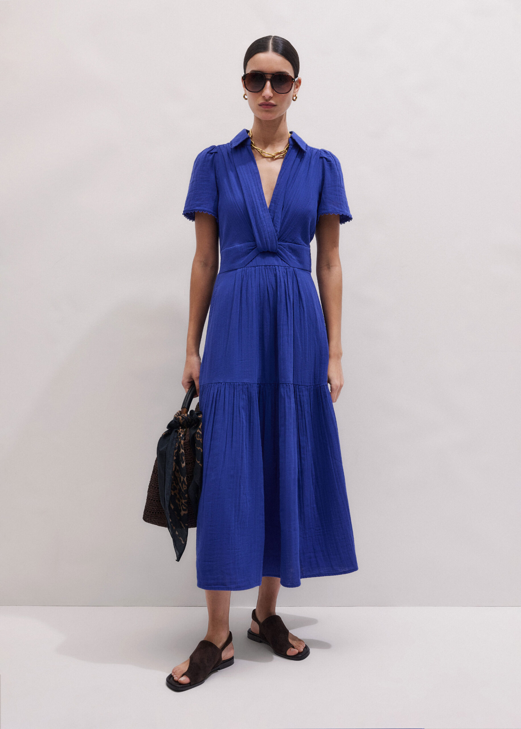 Twist Front Maxi Dress