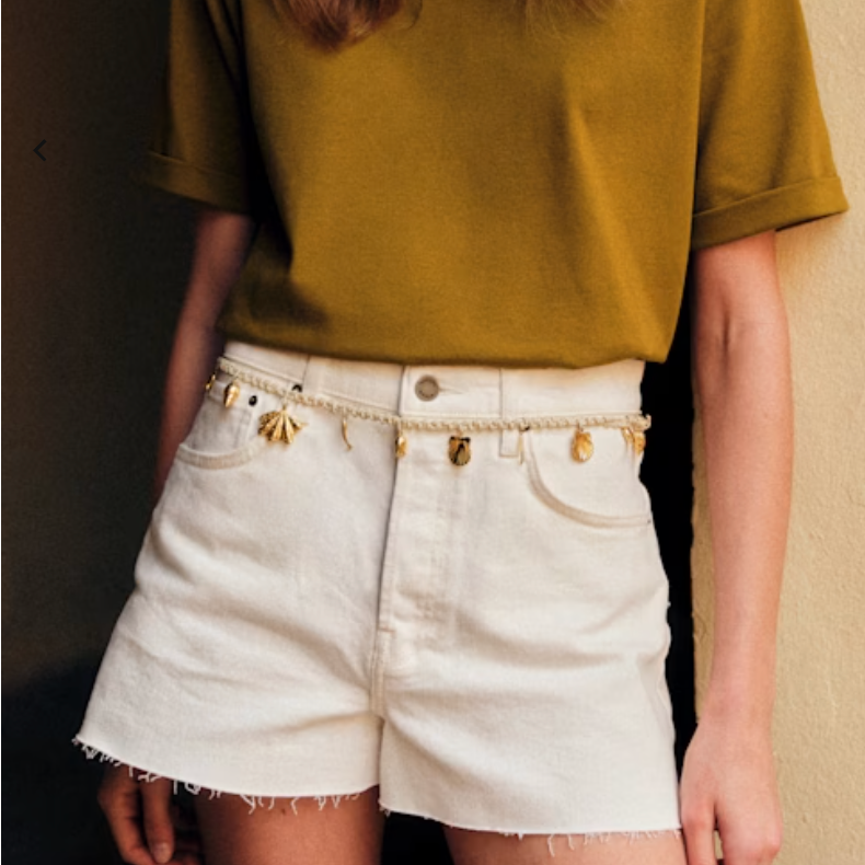 White Denim Shorts