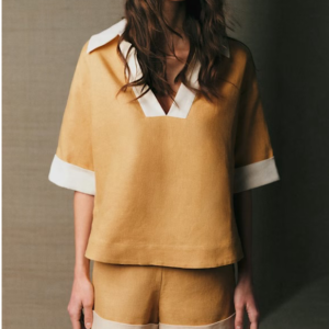 Yellow Linen Blouse